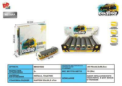 1: 90 (MODERN BOARD) TRAMCAR ALLOY RECOIL SPORTS CAR, 2 DOORS, (6 FOR A DISPLAY BOX, 1 FOR 3 COLORS) - BB001582