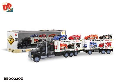 INERTIA DOUBLE DECK TRACTOR 2 SECTIONS (CARRYING 8 RACING CARS) - BB002203