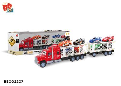 INERTIA DOUBLE DECK TRACTOR 2 SECTIONS (CARRYING 4 MOTORCYCLES AND 4 RACING CARS) - BB002207