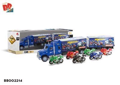 2 INERTIA CONTAINER TRUCKS (MOTORCYCLE STANDARD AND 6 MOTORCYCLES) - BB002214