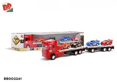 INERTIA TRACTOR 2 FLAT PLATES (CARRYING 4 RACING CARS) - BB002241