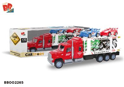 INERTIA DOUBLE DECK TRACTOR (CARRYING 2 MOTORCYCLES AND 2 RACING CARS) - BB002265
