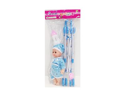 12寸空身男肥童（带IC、
喝水尿尿功能）配推车 - OBL10000162