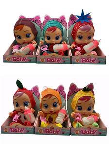 水果系列14寸搪胶哭泣娃娃带四声音乐cry Babies-Tutti Fritti带流眼泪功能，带吸水奶瓶，带奶嘴  。 - OBL10001590