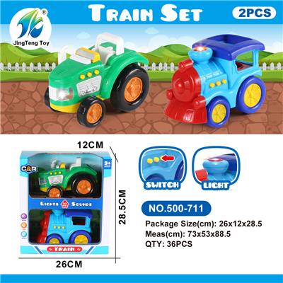 灯光声音卡
通车两只装
（农夫车+火
车） - OBL10005060