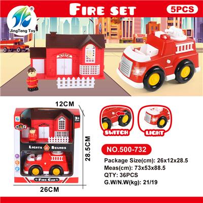 灯光声音消
防车套装（
5PCS） - OBL10005078