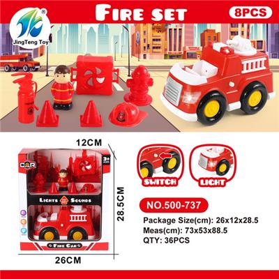 灯光声音消
防车展示套
装（8PCS） - OBL10005083