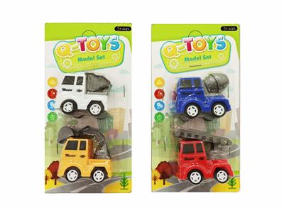 2只庄5 CM回力工程车，4款车混装 - OBL10006555