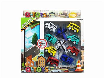 10只庄5.5 CM城市回力车/飞机配地图套装 - OBL10006576