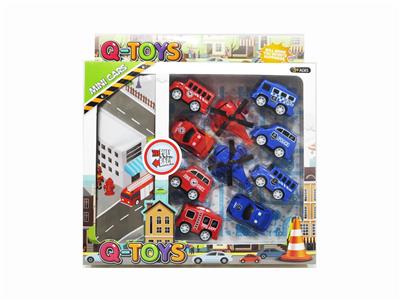 10只庄5.5 CM消防警察回力车/飞机配地图套装 - OBL10006577