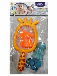 (GCC)长颈鹿网捞配搪塑动物三只庄 - OBL10006795