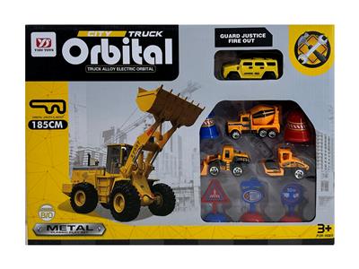 合金工程轨道车（配1只电动车和3只合金车滑行） - OBL10008992