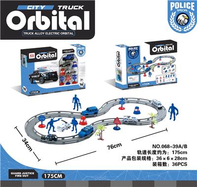 警察合金电动轨道（配1只电动车和2只合金车滑行） - OBL10008998