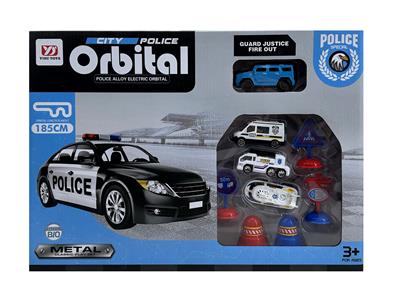 警察合金电动轨道（配1只电动车和3只合金车滑行） - OBL10008999