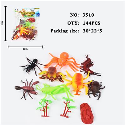 仿真野生动物实心模型玩具儿童玩具亲子互动摆件昆虫（无功能） - OBL10009355