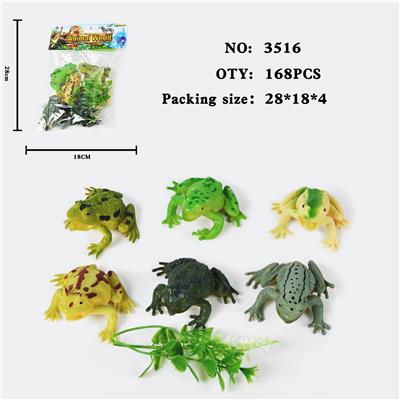 仿真野生动物实心模型玩具儿童玩具亲子互动摆件青蛙（无功能） - OBL10009359