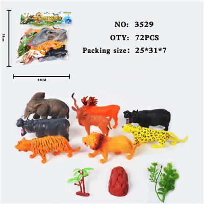 仿真野生动物实心模型玩具儿童玩具亲子互动摆件动物（8）（无功能） - OBL10009367