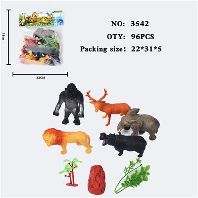 仿真野生动物实心模型玩具儿童玩具亲子互动摆件动物（5）（无功能） - OBL10009380