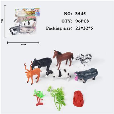 仿真野生动物实心模型玩具儿童玩具亲子互动摆件动物（6）（无功能） - OBL10009383