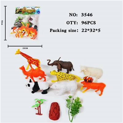 仿真野生动物实心模型玩具儿童玩具亲子互动摆件动物（8）（无功能） - OBL10009384