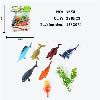 仿真野生动物实心模型玩具儿童玩具亲子互动摆件6只海洋套装 - OBL10009392