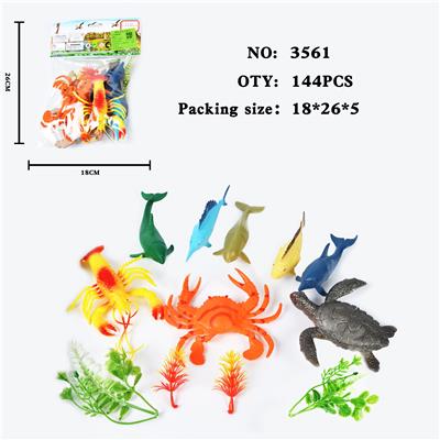 仿真野生动物实心模型玩具儿童玩具亲子互动摆件8只海洋套装 - OBL10009399