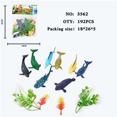 仿真野生动物实心模型玩具儿童玩具亲子互动摆件8只海洋套装 - OBL10009400