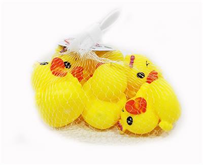 洗澡戏水小黄鸭发声小鸭子玩具游泳池浴室鸭仔（花）（带哨子） - OBL10009407