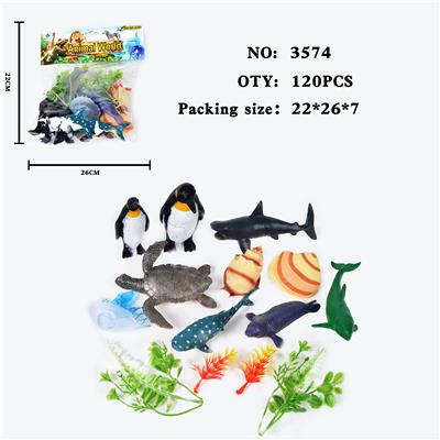 仿真野生动物实心模型玩具儿童玩具亲子互动摆件10只海洋套装 - OBL10009411