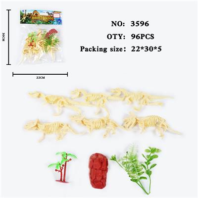 仿真野生动物实心模型玩具儿童玩具亲子互动摆件6只装恐龙 - OBL10009430