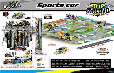 卡通涂鸦回力车+地图 - OBL10010171