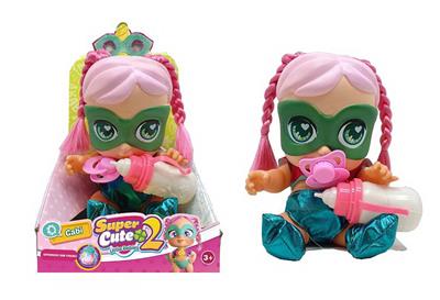 14寸搪胶带七彩灯光音乐fangeek super cute超级英雄可爱宝宝、DC宝宝带吸水喷水功能带奶瓶奶嘴 - OBL10012869