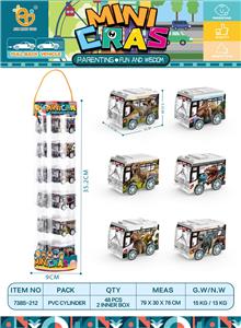 UV恐龙系列回力车，12pcs/筒 - OBL10013037