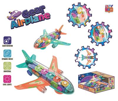 电动声光DIY拆装齿轮传动太空探险战斗运输机 - OBL10019361