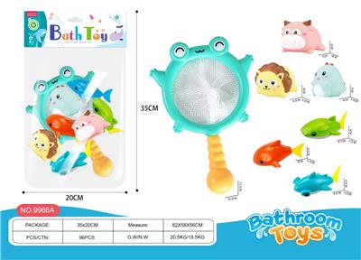 浴室戏水青蛙捞鱼套装（7件套） - OBL10021796