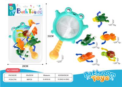 浴室戏水青蛙捞鱼套装（6件套） - OBL10021797