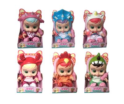 14寸开窗盒搪胶身喝水流泪哭泣娃娃（带音乐）4声音乐 - OBL10022665