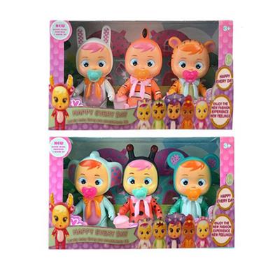 5寸实身独角兽哭泣娃娃带流眼泪功能带奶瓶，带奶嘴，领巾6款混装 - OBL10022928