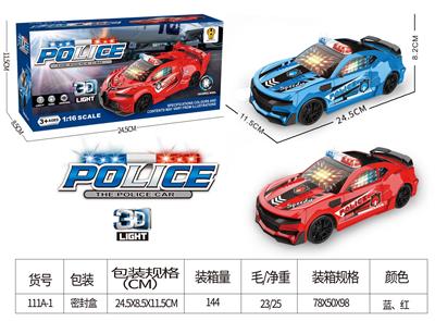 1：16电动万向大黄蜂警车带3D灯光音乐 - OBL10025389