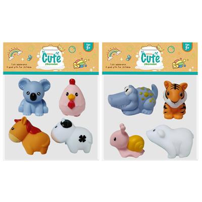 PVC卡头袋4只浴室动物 - OBL10029228