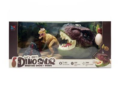 霸王龙头灯光音乐带喷雾+1只喷水小恐龙+小恐龙 - OBL10032905
