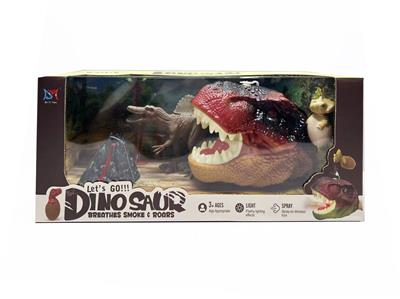 霸王龙头灯光音乐带喷雾+1只喷水小恐龙+小恐龙 - OBL10032906