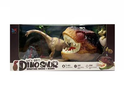霸王龙头灯光音乐带喷雾+1只喷水小恐龙+小恐龙 - OBL10032908