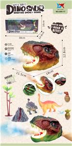 霸王龙头灯光音乐带喷雾+1只喷水小恐龙+恐龙 - OBL10032912