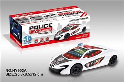 电动3D万向警车 （迈凯伦）带灯光音乐 (红、白二色混装) - OBL10034427