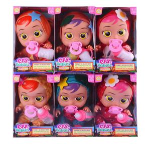 14寸搪胶带音乐会流眼泪水果哭泣娃娃配奶瓶奶嘴六款混装(西瓜、草莓、菠萝、苹果、水蜜桃、猕猴桃） - OBL10043528