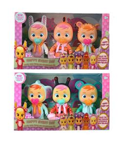 5寸实身独角兽哭泣娃娃带流眼泪功能带奶瓶，带奶嘴，领巾6款混装 - OBL10044442