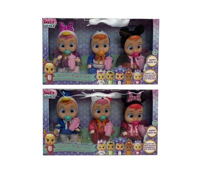 5寸.52款混装实身会流眼泪哭泣娃娃带七彩灯光带四声IC（3只装） - OBL10044447