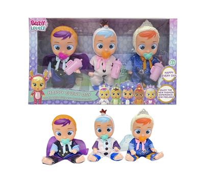 5寸开窗盒实身会流泪哭泣娃娃（3只装）3款混装 - OBL10044452