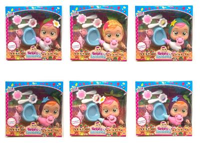 最新款14寸搪胶哭泣娃娃带四声音乐cry Babies-Tutti Fritti水果系列带流眼泪功能，带吸水奶瓶，带奶嘴  带吸塑配件 - OBL10044483